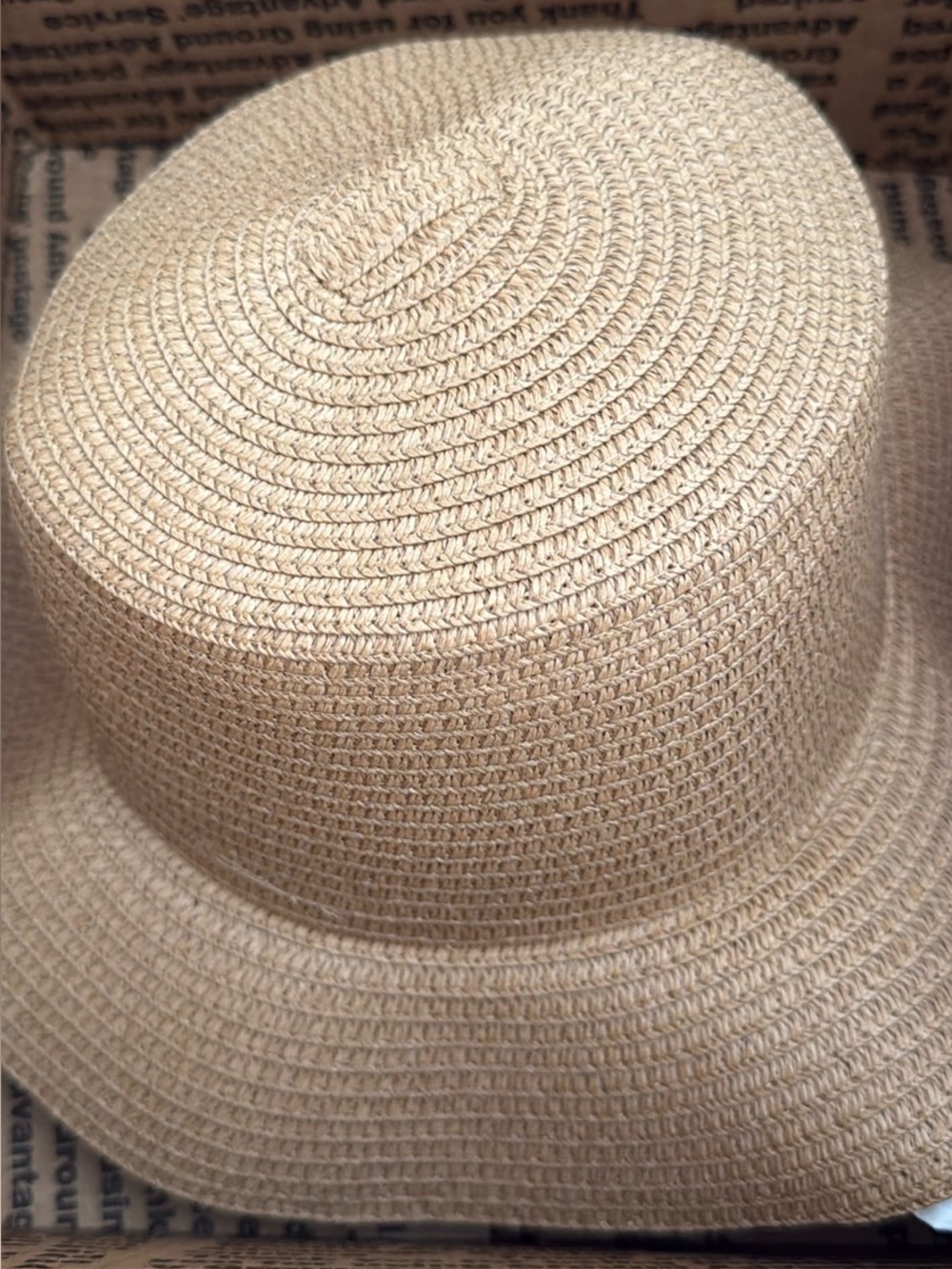 Classic Woven Sun Hat in Natural Beige